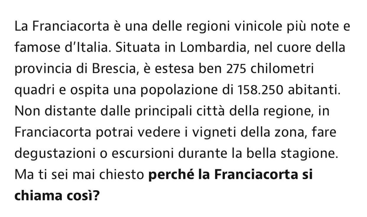 B & B Da Giusy Corte Franca Zewnętrze zdjęcie